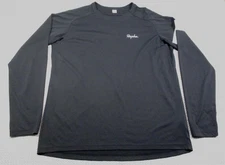 Rapha Shirt Mens Large Black Long Sleeve Performance Cycling Base Layer Top