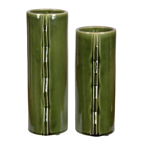 Uttermost Meander Green Vases, Set/2 - Picture 2 of 5