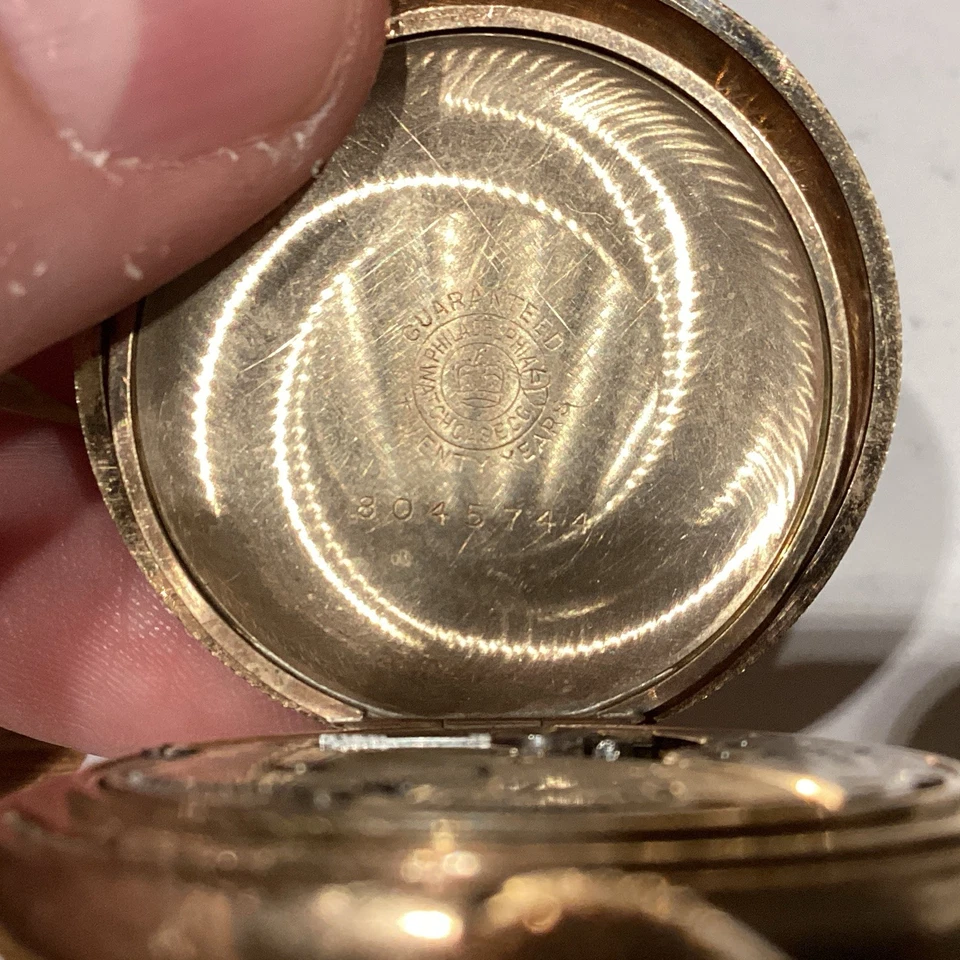 Elgin 1916 Pocket Watch Grade 417 Model 2 Size 3/0 7 Jewels Hunting - Image 4 of 4