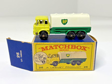 Vintage Matchbox Series No. 25 BP Tanker Lesney Product Diecast Car with Box
