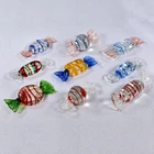 9pc Vintage Murano Style Hand Blown Art Glass Candy Figurines Assorted Colors