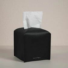 Square Tissue Box Cover - Aesthetic Desk Decor for Room, Home & Office - Tissues