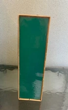 Reclaimed Vintage Green Acrylic With Gold Trim Channel Letter I Retro Decor