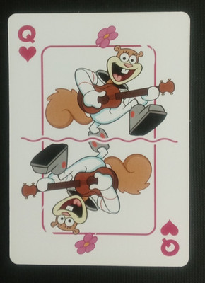 2021 SpongeBob SquarePants Playing Card Sandy Queen Hearts