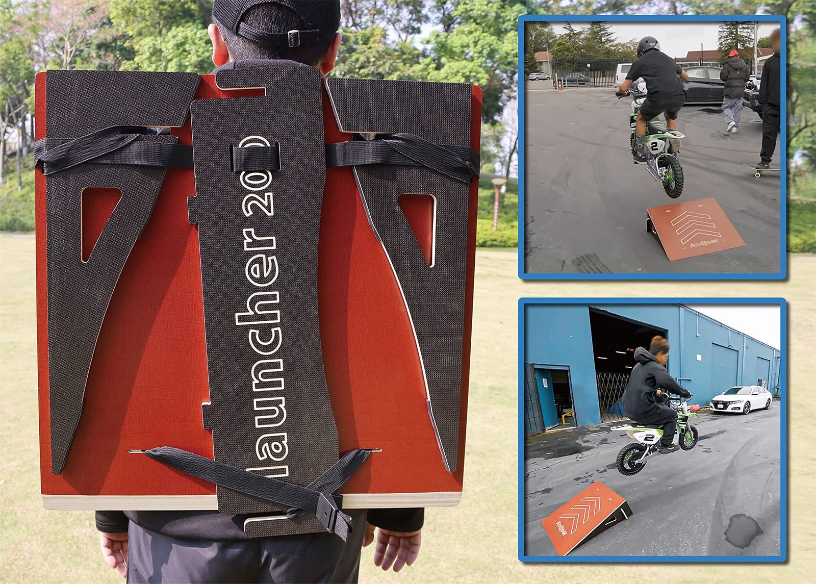 Kids Skateboard, BMX, Scooter, RC Car & Dirt Bike Ramp with Jumps