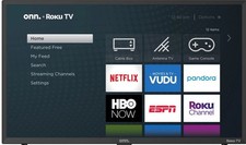 22" onn. Roku tv Black No remote and no stand WORKING