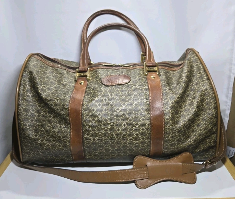 "Bolso de viaje vintage Hartmann Wings diamante jacquard fin de semana 20"" con correa" Foto 3 de 4