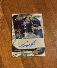 Tyrone Taylor 2020 Prizm White Donut Circle Rookie Auto RATT Mets Brewers 1/5 RC
