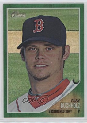 2011 Topps Heritage Chrome Green Refractor Clay Buchholz #C30 5w0