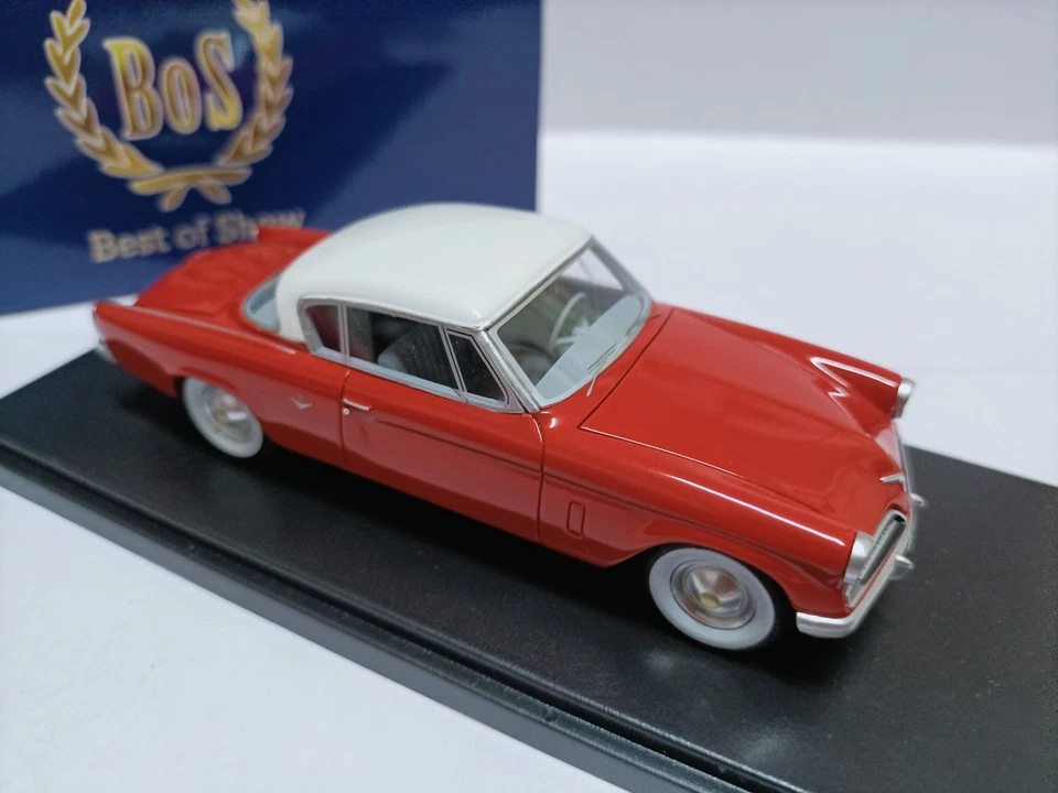 BOS 1:43 Studebaker Commander 1953 Red Commander Car Model - Image 4 of 4