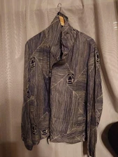 Giorgio Armani Striped Jacket Blouson Men Size 54 Navy White 