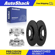 Rear Drilled Slotted Brake Rotors Calipers for Jeep Cherokee Chrysler 200