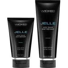 Wicked Jelle Long Lasting Extra Thick Water Based Anal Lubricant - Select Size