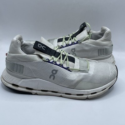 On Cloudnova Men s Low Top Lace-Up Athletic Sneakers White/Mineral  Men s Sz 10