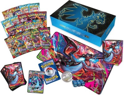 pokemon mega charizard booster box Evolution Collector's Pin As you embrace the darkness Pokemon Mega Charizard Tin –