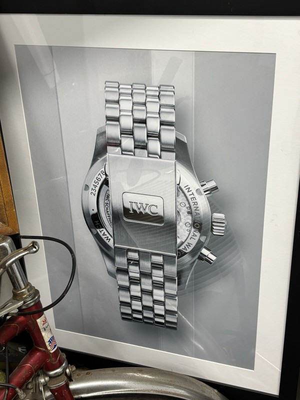 Authentic IWC Schaffhausen Boutique Advertising Framed Watch Bracelet Photo