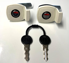 White Zadi Access Compartment Lock Pair for Gas Locker Caravan Motorhome GLL25P