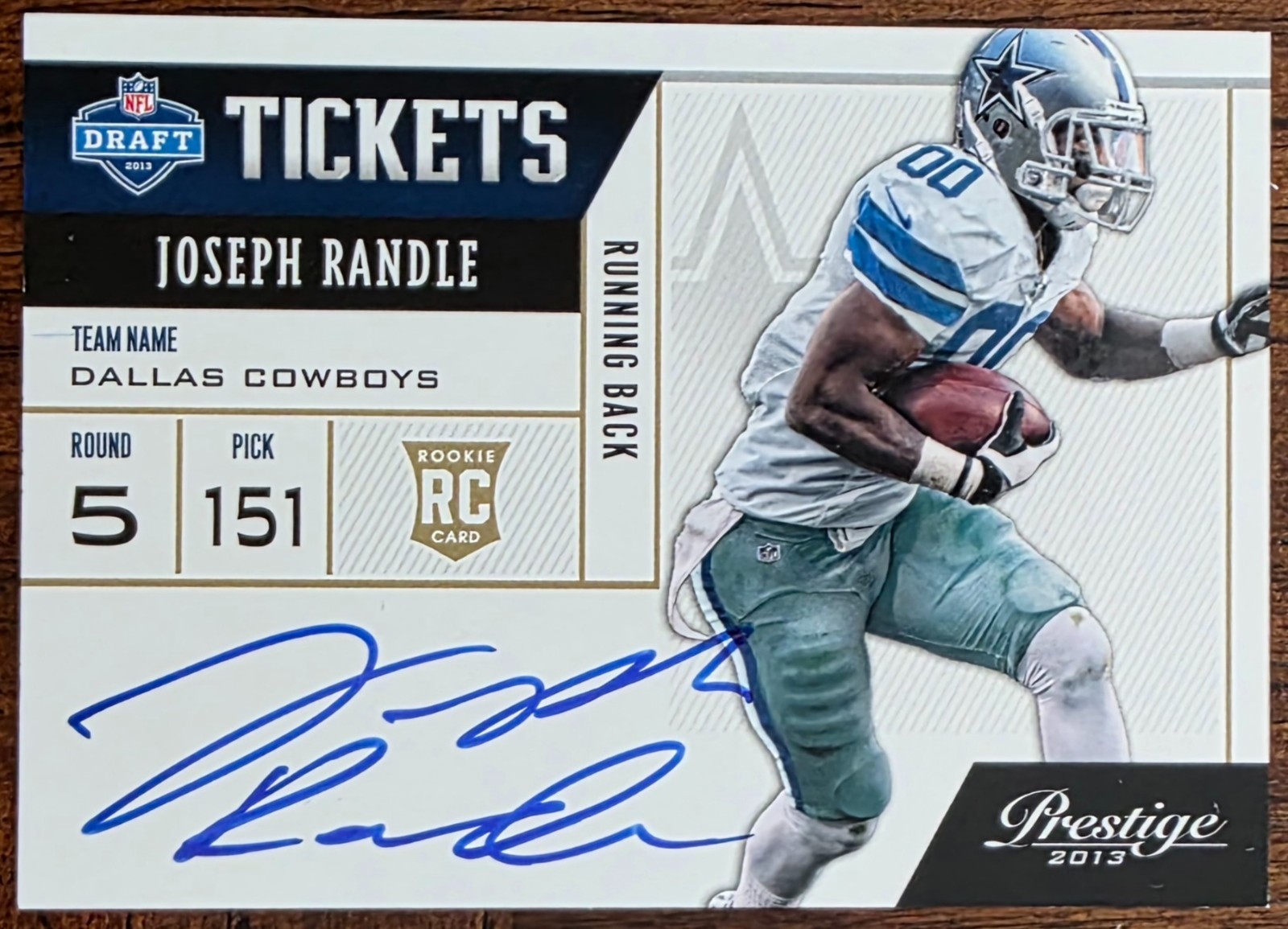 Joseph Randle Panini Prestige NFL Passport #29 Autograph