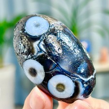 68G Rare!! AAA Grade Natural Gobi Agate Eye Agate/Crystal Palm Stone Madagascar