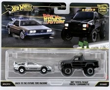 Hot Wheels Premium 2 Pack Back To The Future Time Machine 1987 Toyota Pickup