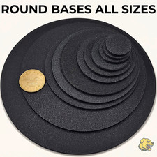 Round Bases 25 28 32 40 50 60 80 90 100 120 130mm Warhammer Wargames Miniatures