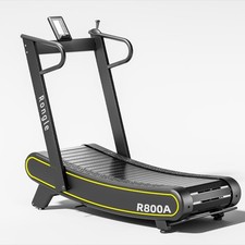 Curved Treadmill Non-Powered Folding Adjustable Resistance LCD Display 350 lbs