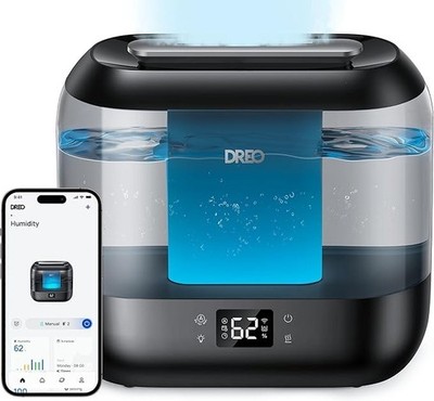 DREO Smart Luftbefeuchter für Schlafzimmer Baby, 4L Cool Mist Luftbefeuchter für Zuhause, 28dB