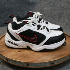 Nike Air Monarch IV Mens Size 9 4E Wide White Black Red Sneakers Shoe 416355-101