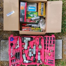 20 Pc Pneumatic Tool Set - Ratchets Drills Die Grinders Air Hammer Shears...