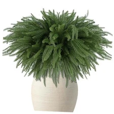  Pack Norfolk Pine Stems - 18" Real Touch Artificial Christmas Greenery 16