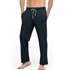 Mens Cotton PJ Casual Pants Loose Sports Home Trousers Pyjamas Bottoms