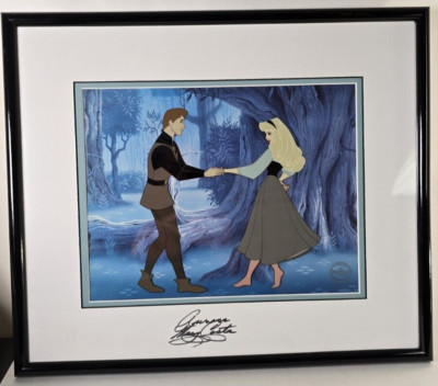Disney ''Dream Duet'' Framed Sericel Signed Mary Costa Very RARE