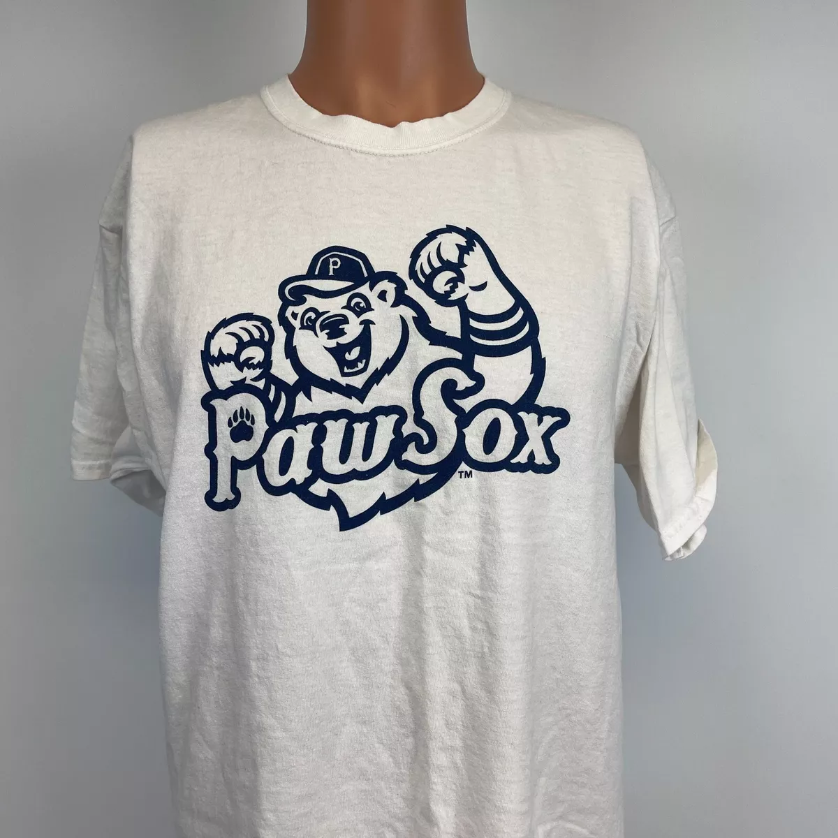 Pawtucket Red Sox Promo T Shirt MILB Minor League Baseball Taco Bell White L