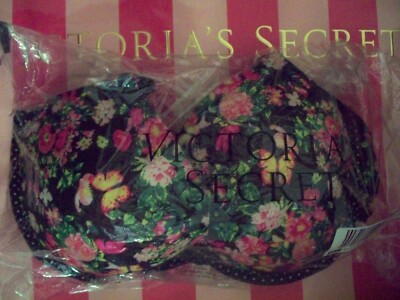 Reggiseno PushUp Victoria's Secret Extreme Lift, 38DD, Colore Rosa Floreale PINK FEVER, Con Rete