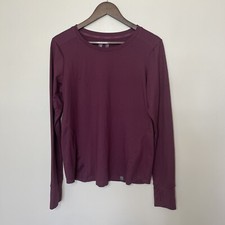 5.11 Tactical Women's Yelena Crew Long Sleeve Layering Soft Warm Maroon Large