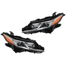 Silscvtt LH+RH Headlights Fit For Toyota Camry LE SE 2018-2024 LED Headlamps