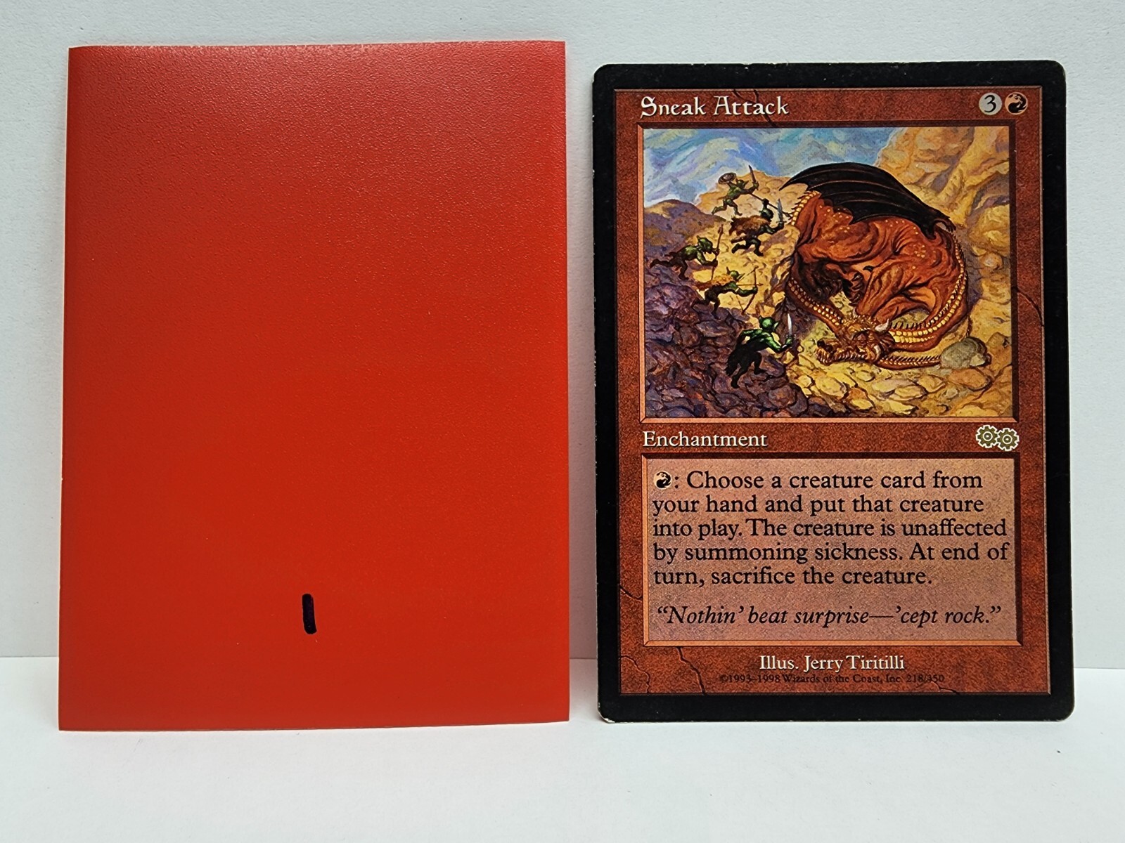 MTG Sneak Attack (LP) Urza's Saga 218/335 -Rare Red Enchantment- Free Shipping!