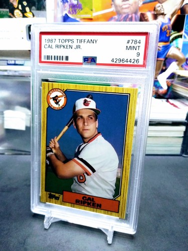 Cal Ripken Jr 1987 Topps TIFFANY #784 PSA 9 MLB Baltimore Orioles Baseball - Foto 3 di 4