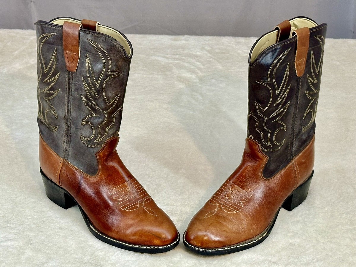 Texas All American Made Genuine Leather Brown & Gray Western  display picture 2