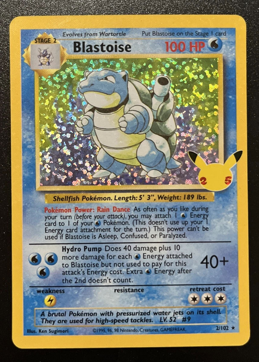 Blastoise Pokémon TCG Holo Rare Individual Collectible Card Game