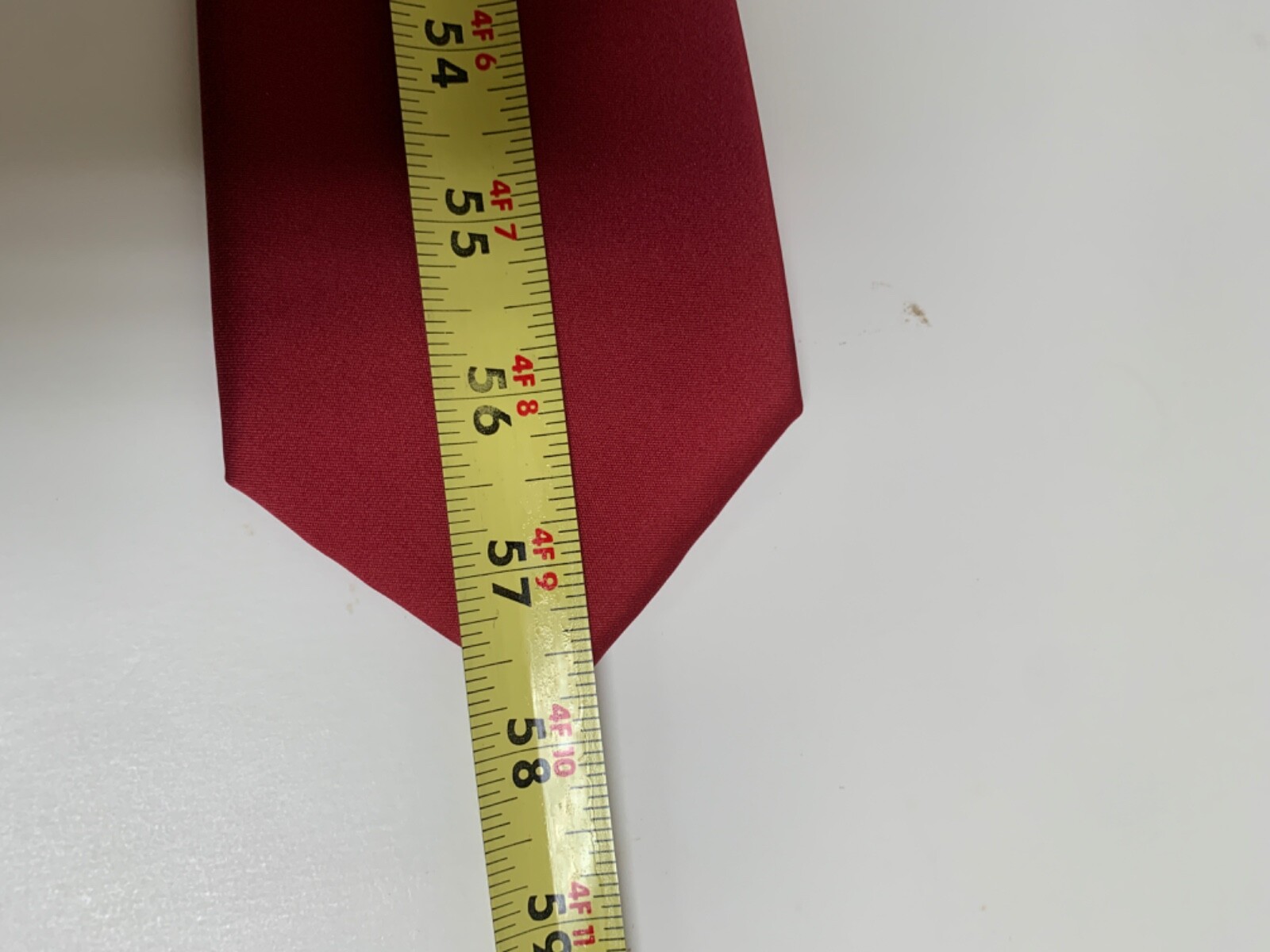 Saddlebred Solid Red Smooth Tie-100% Polyester - image 7