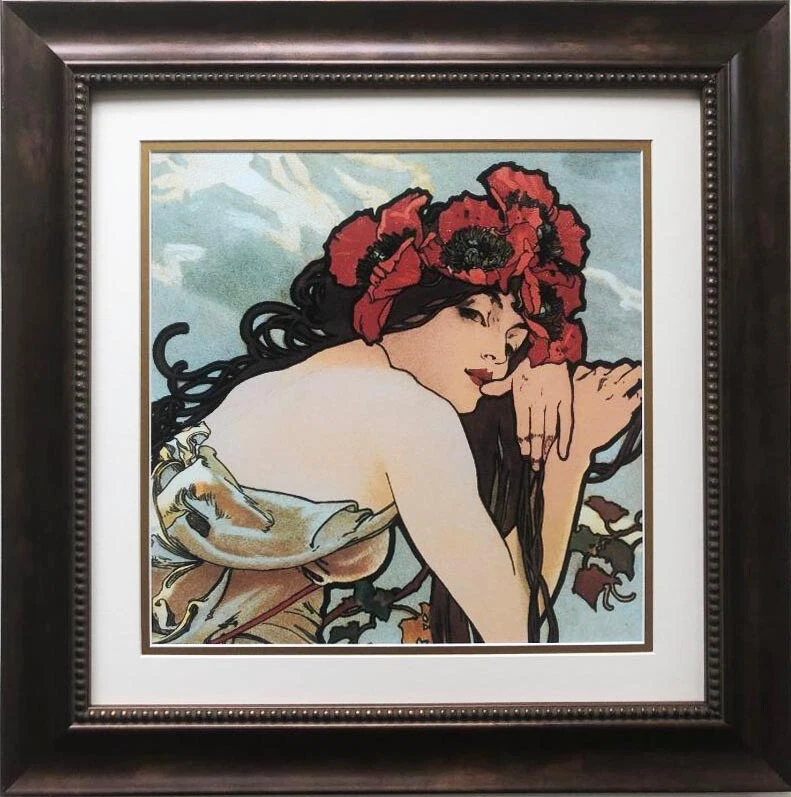 Tableau sur toile Mucha - Saisons : l’hiver 1900