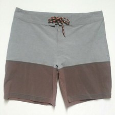 Mossimo Board Shorts Swim Trunks Mens 38 x 8.5 Pockets Gray Brown Drawstring