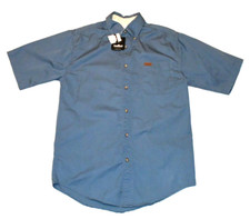NWT Carhartt Short Sleeve Button Down Work Shirt Blue Men's Small