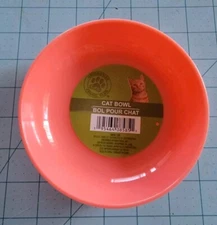 Greenbrier Brand: Pink Plastic Cat Bowl With Silicone Base - New & Free Shipping