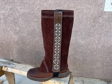 POLAINAS CHARRAS, BROWN COWBOY CHAPS, WESTERN SADDLE HORSE RIDING SHORT CHAPS,