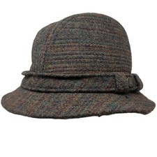 Country Gentleman Trav'ler 7 1/8 Hat Vintage Harris Tweed Wool Fedora Traveler
