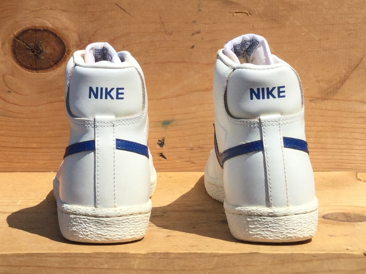 Vintage 1983 Nike Blazer Leather White/Royal Blue Legend Dynasty 