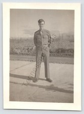 Photo US Army Soldier Posing For Photo Black And White