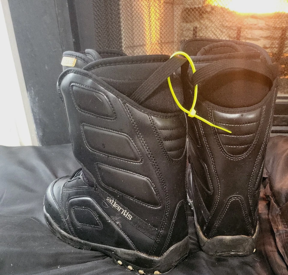 Hit the Slopes- Atlantis Hombres Talla 5 Negro Botas de Snowboard Sistema BOA Cordones Foto 3 de 4